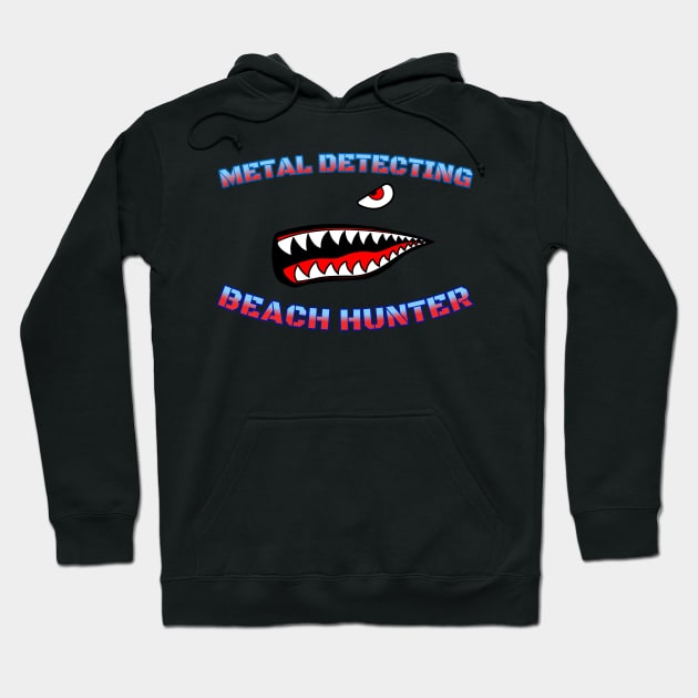 Metal detecting beach Hunter Hoodie by Coreoceanart